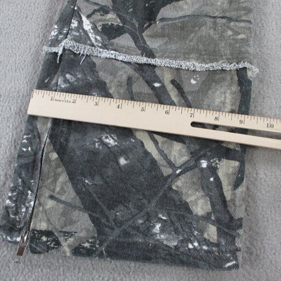 KGYA Camo Pants Womens Small Boyfriend Cargo Y2K Baggy Utility AOP Straight Leg - Picture 10 of 13